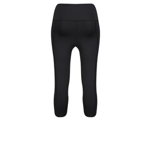 Tikiboo Black Diamond Luxe Cropped Tights With Pockets - Back Product View