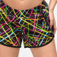 Clubbercise Neon Beam Loose Fit Workout Shorts
