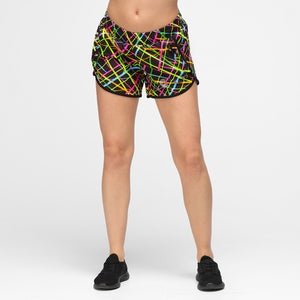 Clubbercise Neon Beam Loose Fit Workout Shorts