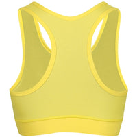 Tikiboo Yellow Racer Back Fitness Bra - Back Product View