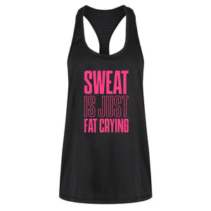 Sweat Is Just Fat Crying Mesh Racerback Vest