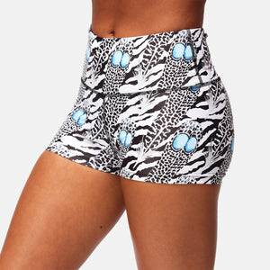 Monochrome Quill TikiBooty Shorts