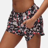 Foxy Floral Loose  Fit Workout Shorts