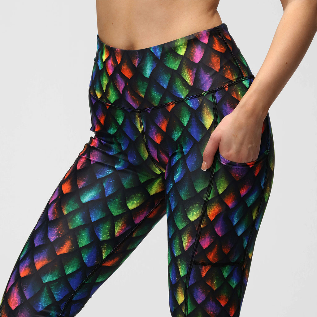 Sturdy By Design Funky Patterned Sports Running Leggings with Pockets –  Tagged Size_XL