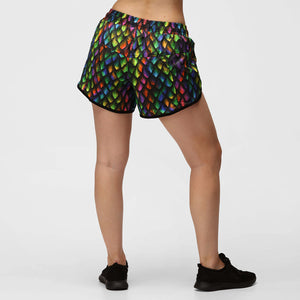 Dragon Scales Loose Fit Workout Shorts