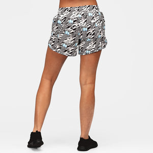 Monochrome Quill Loose Fit Workout Shorts