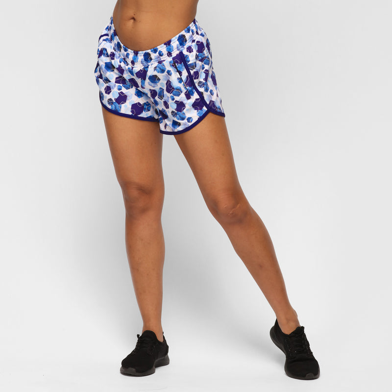 Arctic Hex Loose Fit Workout Shorts