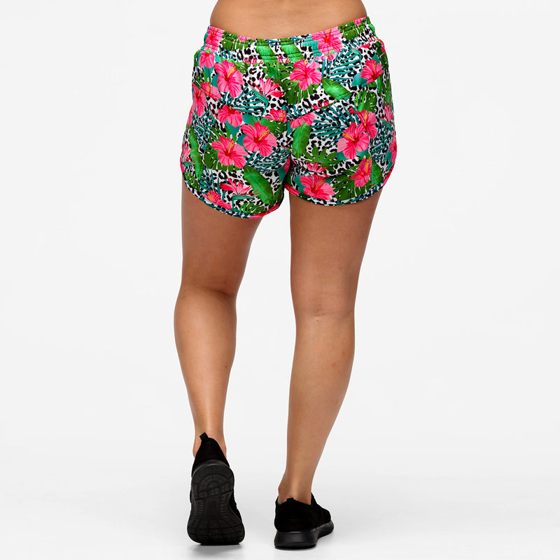 Hibiscus Loose  Fit Workout Shorts