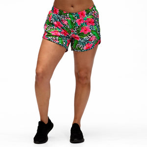 Hibiscus Loose  Fit Workout Shorts