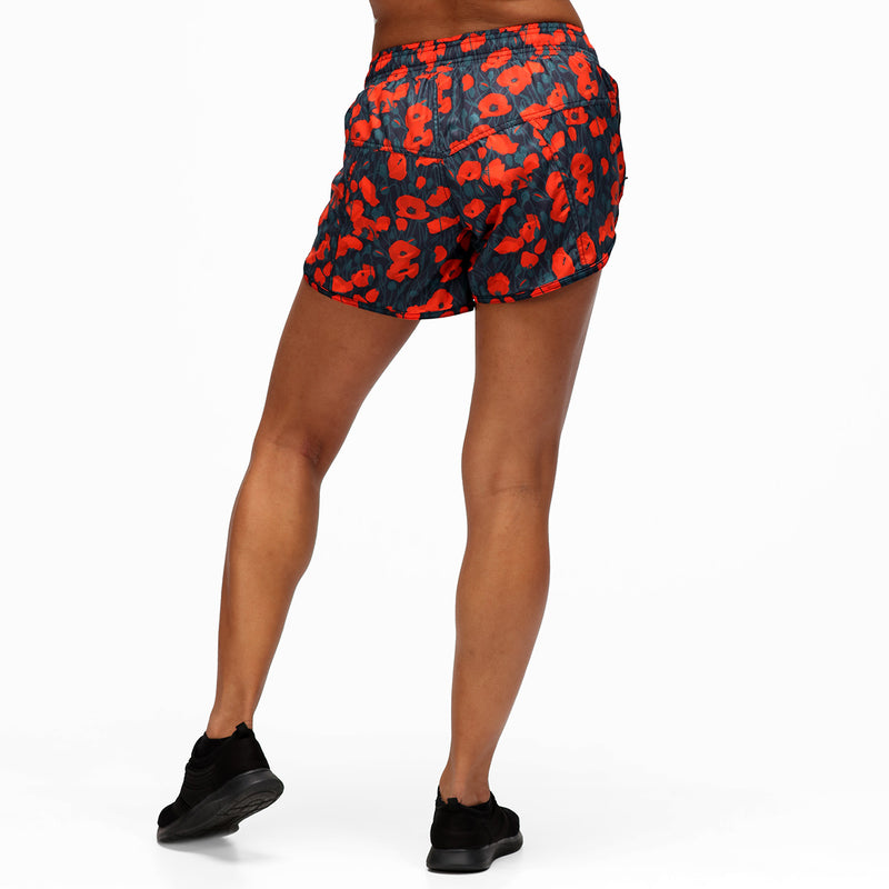 Poppy Field Loose Fit Workout Shorts