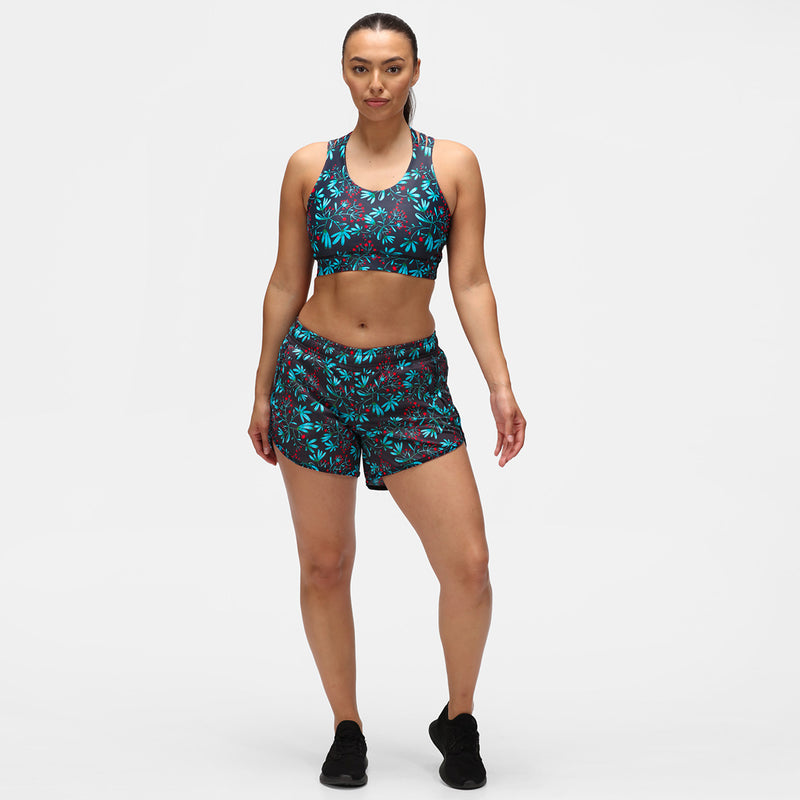 Tikiboo Winter Berries Loose Fit Workout Shorts