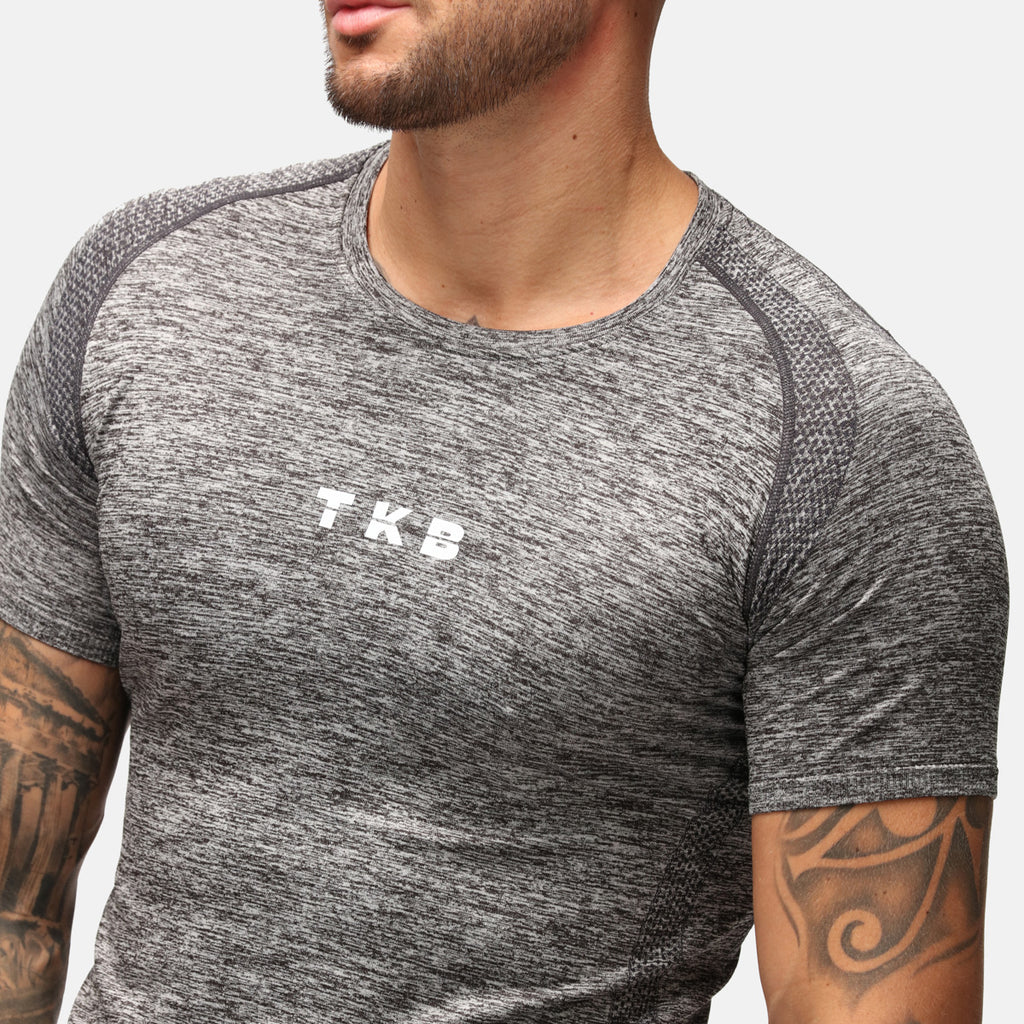 TKB Man Charcoal Performance Seamless T-Shirt