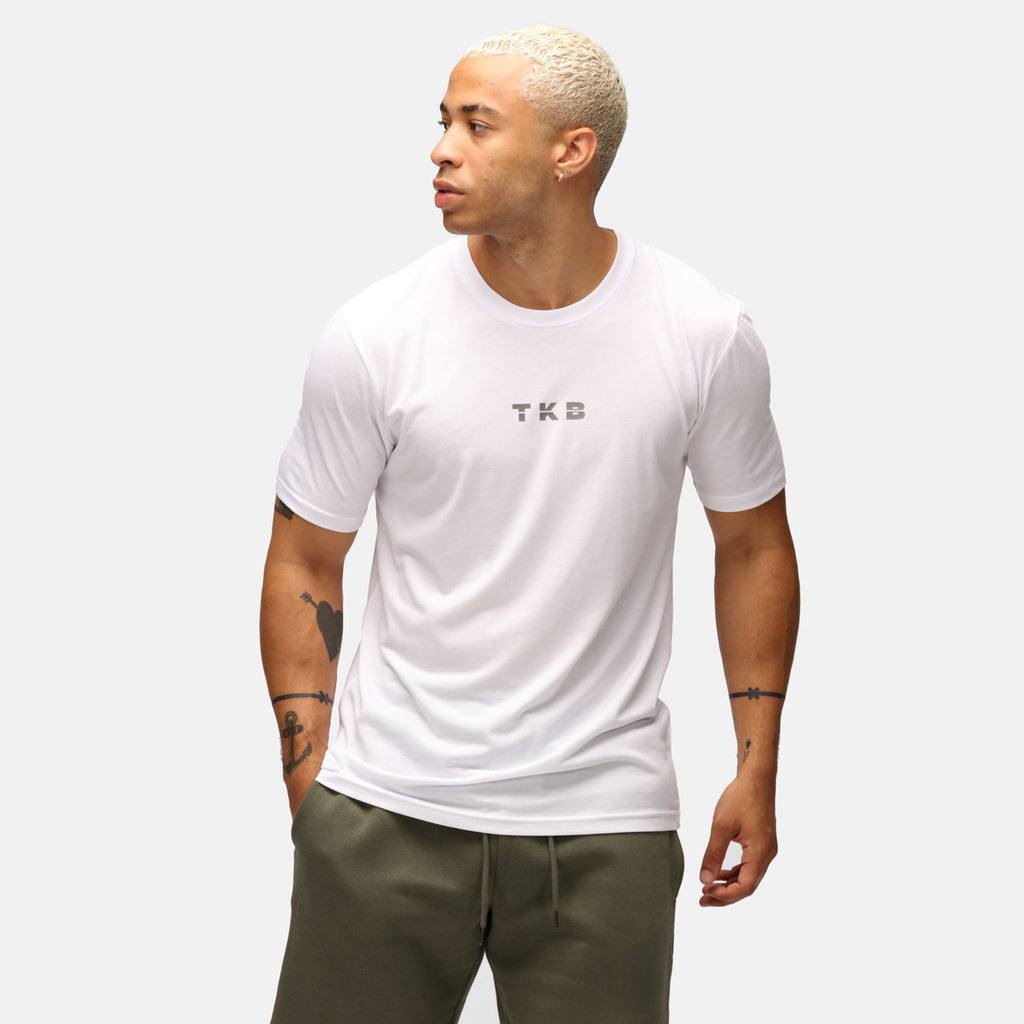 TKB Man White Tri Blend T-Shirt