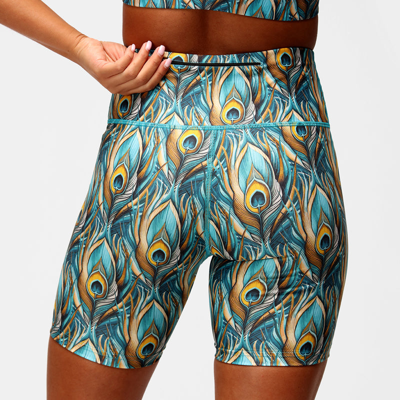 Pretty In Peacock Running Shorts