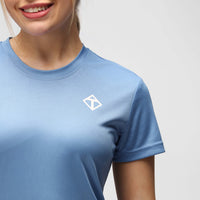 T-shirt tecnica da donna con diamanti Fiordaliso