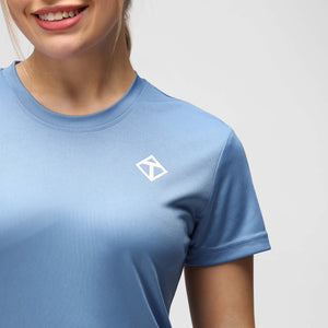 T-shirt technique femme bleuet diamant