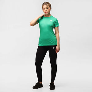 T-shirt technique femme diamant vert Kelly