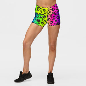 Pawfect Rainbow TikiBooty Shorts