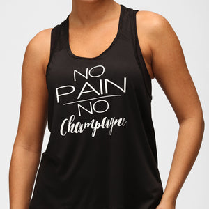 No Pain No Champagne Mesh Racerback Vest