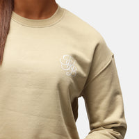 TKB Salbei-Pastell-Sweatshirt mit Reißverschluss