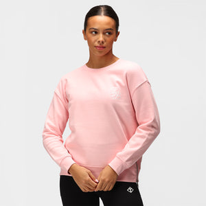 TKB-Rosa-Pastell-Sweatshirt mit Reißverschluss