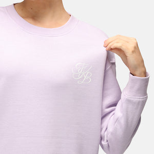 Tkb lila pastell sweatshirt med dragkedja