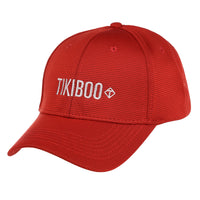 Tikiboo-Baseballmütze mit rotem Logo – Produktansicht von vorne