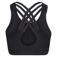 Tikiboo Black Diamond Luxe Fitness-BH mit überkreuztem Rücken – Produktansicht hinten