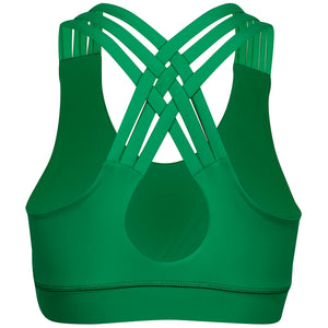 Sujetador fitness espalda cruzada verde Tikiboo - vista producto espalda