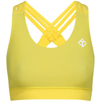 Tikiboo Yellow Cross Back Bra - Front Product View