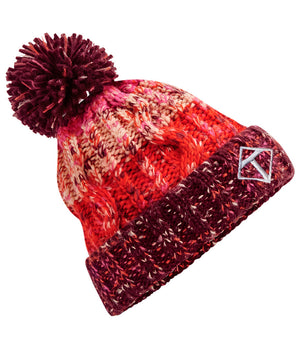 Tikiboo Cherry Sherbert Pom-Pom Woolly Hat - Front Product View