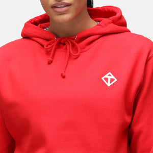 Röd diamant hoodie