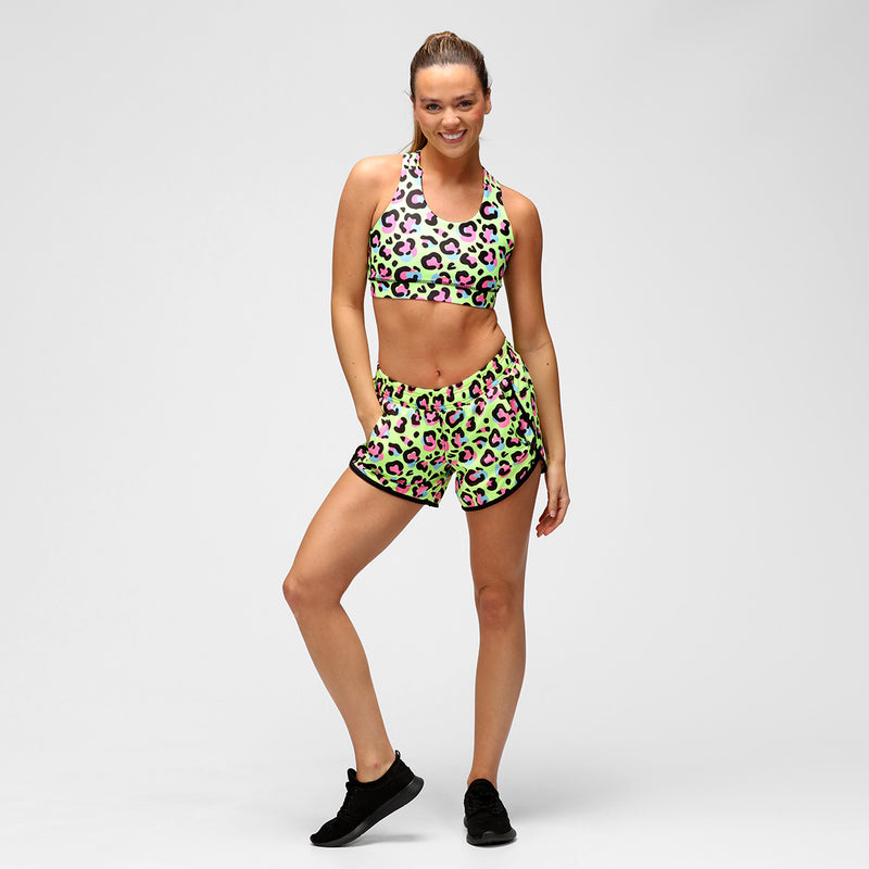 Lemon leopard Loose Fit Workout Shorts