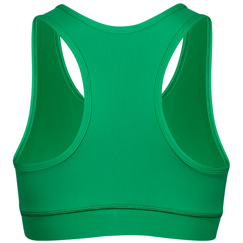 Tikiboo Green Racer Back Fitness Bra - Back Product View