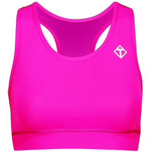 Tikiboo Neon Pink Racer Back Bra - Front Product View