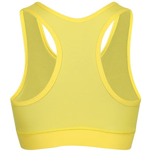 Reggiseno fitness Tikiboo giallo con retro a vogatore - vista del prodotto sul retro