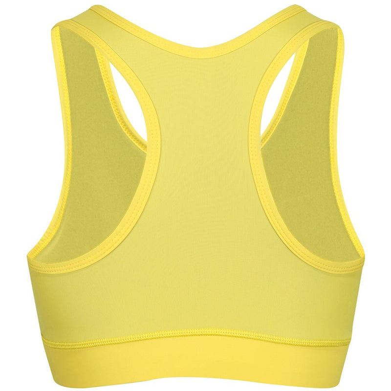 Tikiboo Yellow Racer Back Fitness Bra - Back Product View