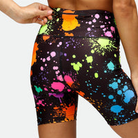 Pantalones cortos para correr con salpicaduras de color de Mr Motivator