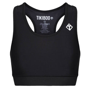 Tikiboo sort diamant sports-bh - produkt set forfra