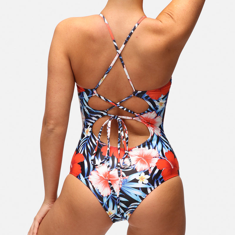 Hibiscus Haven Crossover Swimsuit