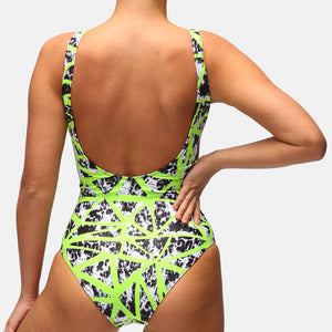 Neon Web Standard Swimsuit