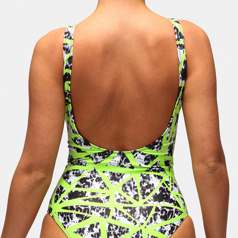 Neon Web Standard Swimsuit