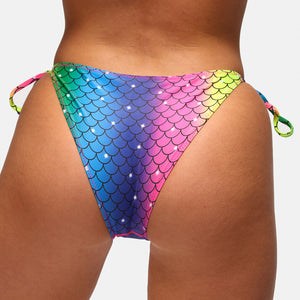 Pantalones tikini con lazo lateral de arrecife de arcoíris