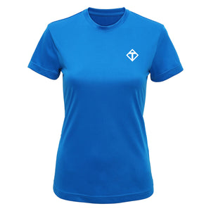 Blå diamant teknisk t-shirt för damer