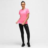 Technisches Damen-T-Shirt mit leuchtend rosa Diamanten