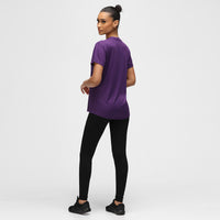 Technisches Damen-T-Shirt mit violetten Diamanten